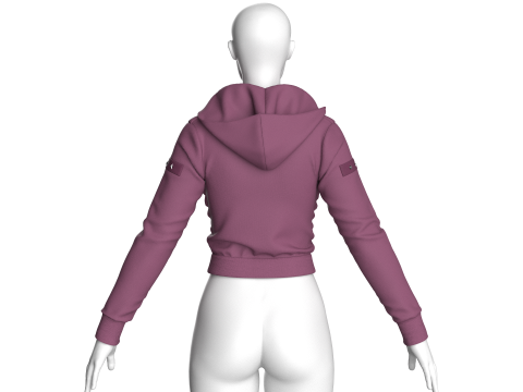 Girls Crop Jacket V2 Model 3D