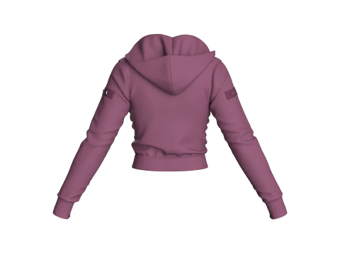 Girls Crop Jacket V2 3D Model