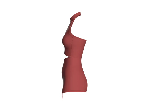 Girls Short Dress-Outfit 3D Model