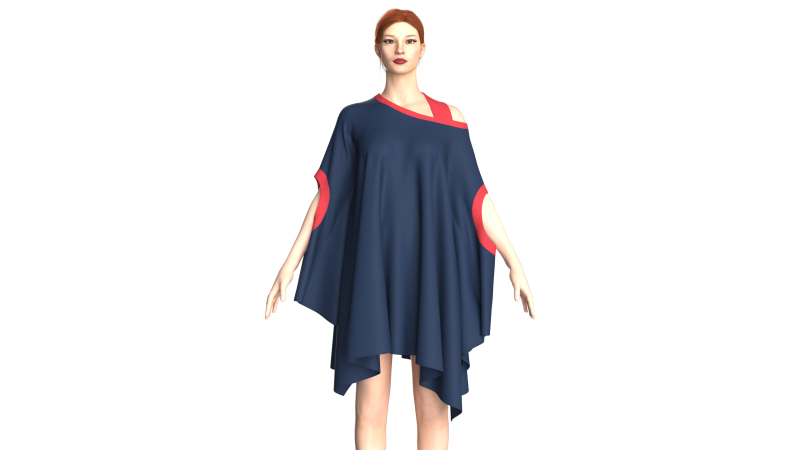 Ladies Blue And Red Cope Tops Modelo 3D .c4d .max .obj .3ds .fbx .stl .blend
