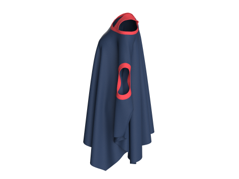 Ladies Blue And Red Cope Tops Modelo 3D