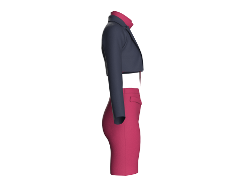 Ladies Corporate Dress-Outfit 3D Модель