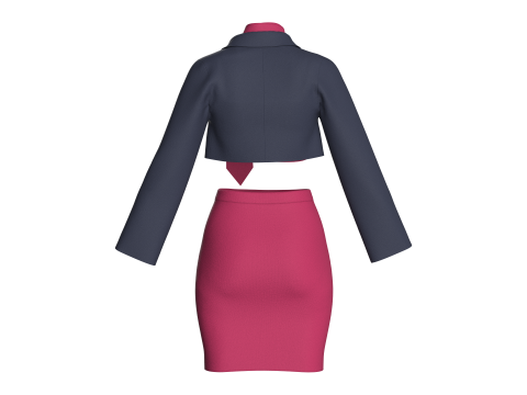 Ladies Corporate Dress-Outfit 3D Модель