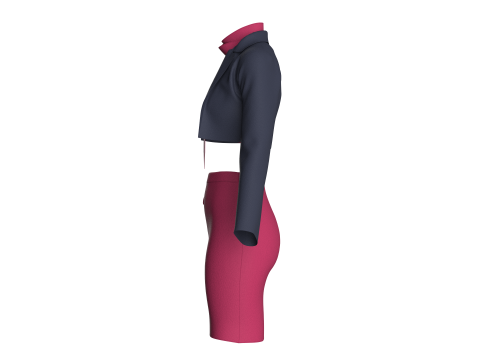 Ladies Corporate Dress-Outfit 3D Модель
