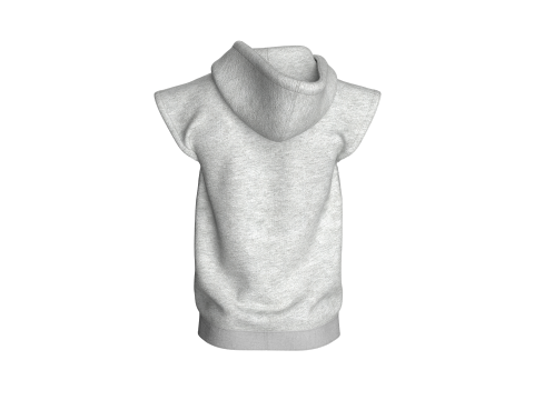 Men Sleeveless Ash Hoodie 3D Model