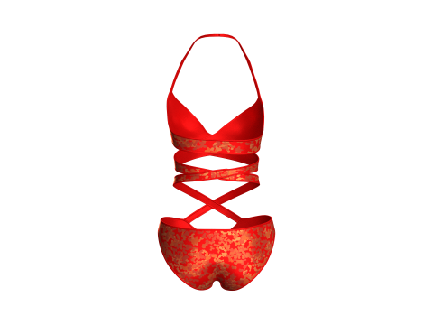 Girls Bikini With Printed Modelo 3D