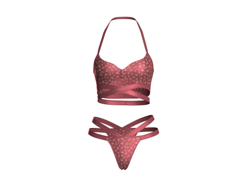 Girls Bikini With Printed V2 Modelo 3D