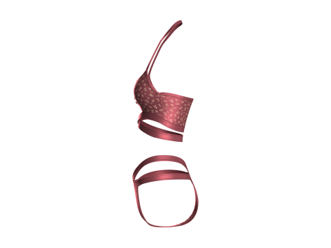 Girls Bikini With Printed V2 Modelo 3D