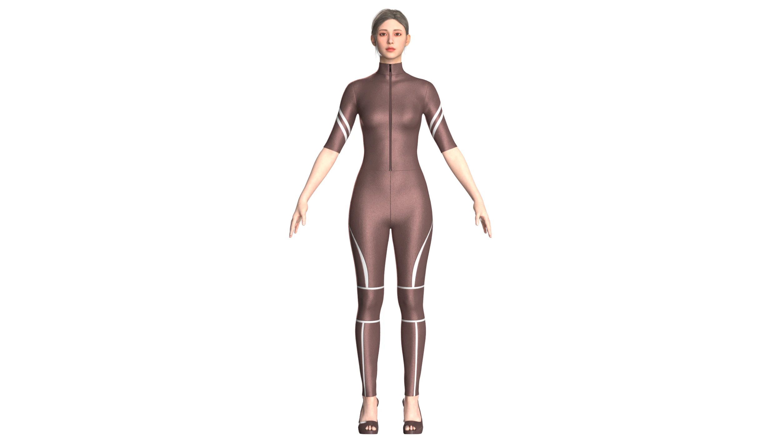 Girls Body Suit 3D Model .c4d .max .obj .3ds .fbx .stl .blend 