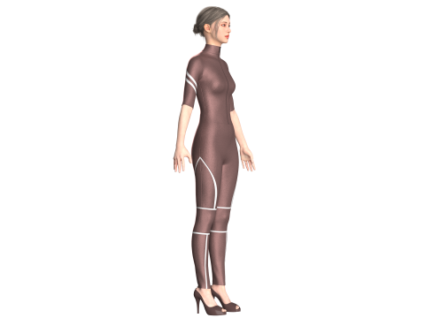 Girls Body Suit Modello 3D