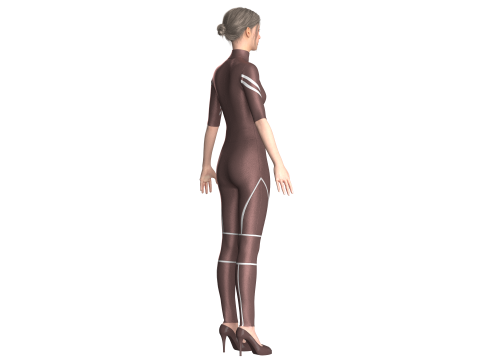 Girls Body Suit Modello 3D