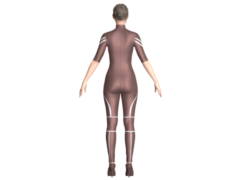 Girls Body Suit Modello 3D