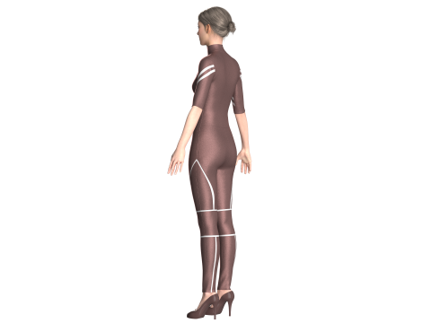 Girls Body Suit Modello 3D