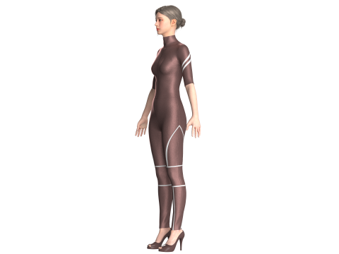 Girls Body Suit Modello 3D