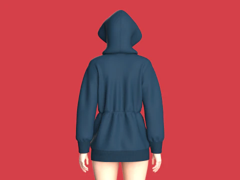 Girls Hooded Jacket 3D Model