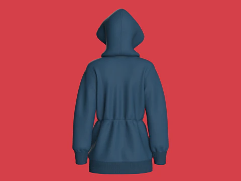 Girls Hooded Jacket 3D Model