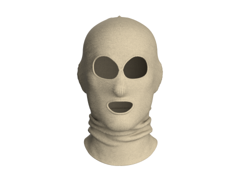Men Rib Face Mask 3D Modell