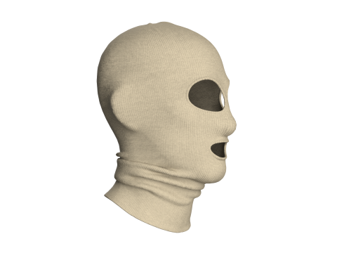 Men Rib Face Mask 3D Modell