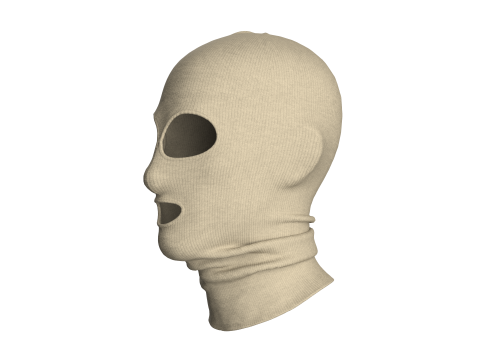 Men Rib Face Mask 3D Modell