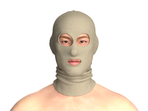 Men Rib Face Mask 3D Modell