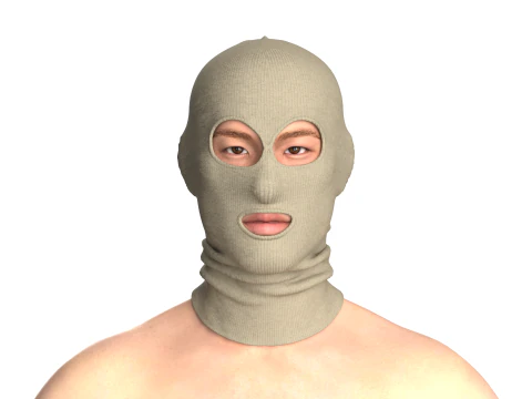 Men Rib Face Mask 3D Model