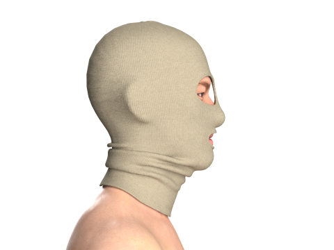 Men Rib Face Mask 3D Modell