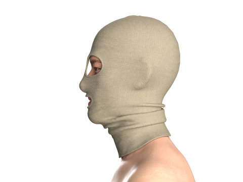 Men Rib Face Mask 3D Modell