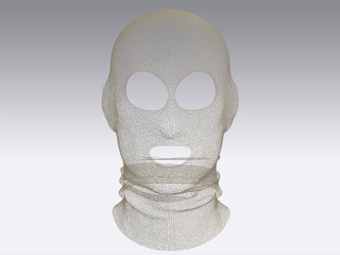 Men Rib Face Mask 3D Model