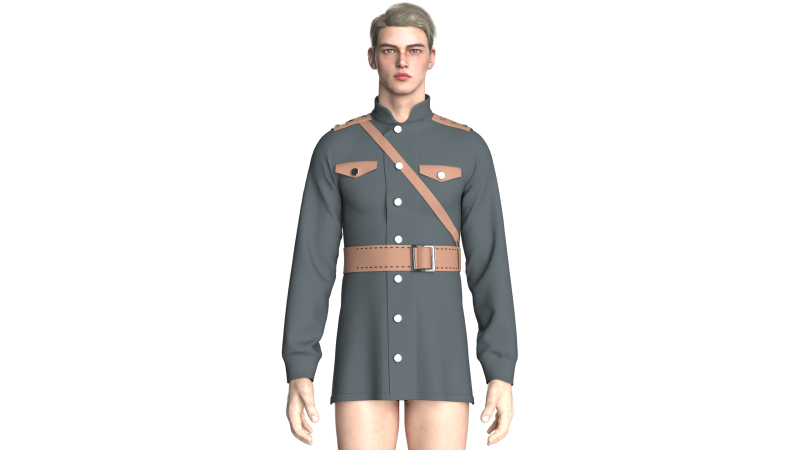 Men Military Uniform 3Dモデル .c4d .max .obj .3ds .fbx .stl .blend