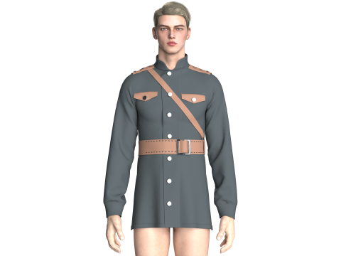 Men Military Uniform 3D Modell