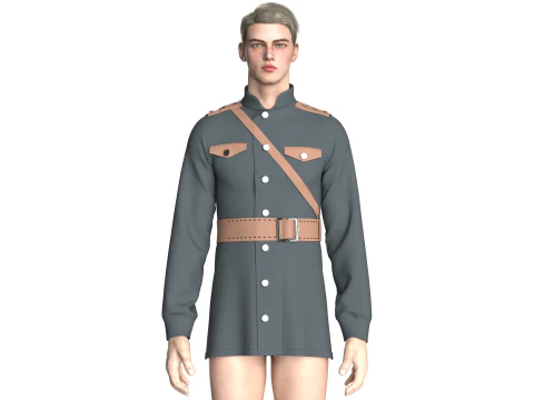 Uniforme Militar Masculino Modelo 3D
