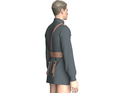 Men Military Uniform 3D Modell