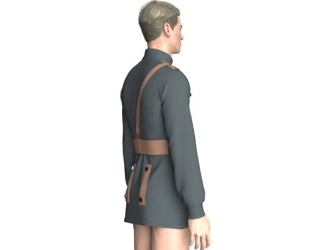 Men Military Uniform 3D Model