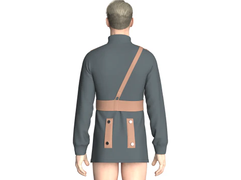 Men Military Uniform 3D Model