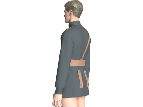 Men Military Uniform 3D Model