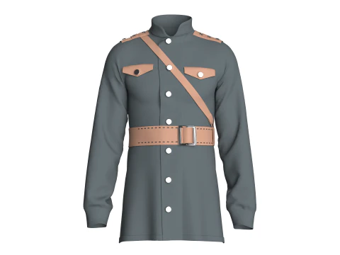 Men Military Uniform 3D Model