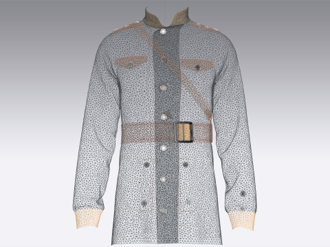Men Military Uniform 3D Modell