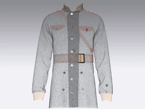 Men Military Uniform 3D Model