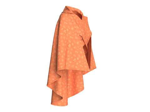 Girls Traditional Chinese Tops 3D Modell