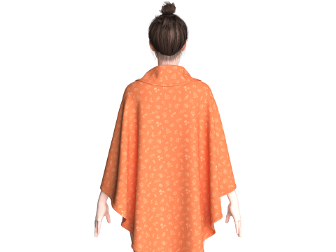 Girls Traditional Chinese Tops 3D Modell