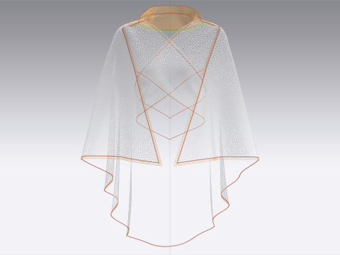 Girls Traditional Chinese Tops 3D Modell