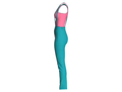 Girls Tank Top With Sweatpant Model 3D