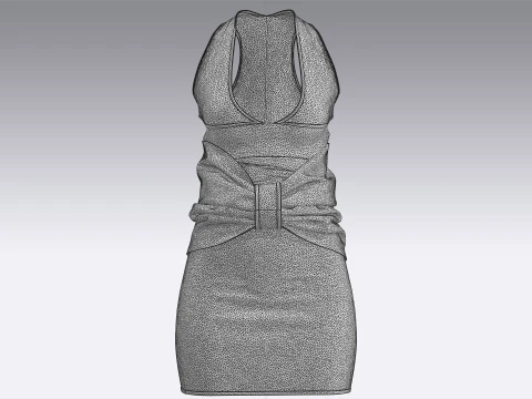 Girls Short Party Dress 3D Model