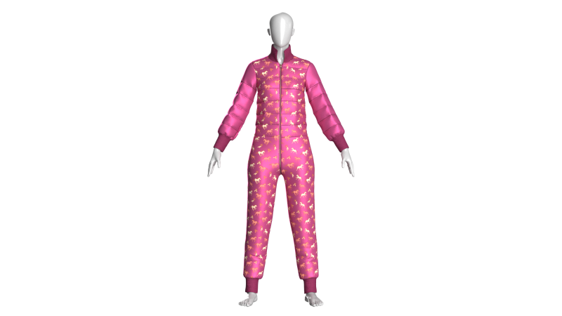 Girls Printed Jumpsuit Modelo 3D .c4d .max .obj .3ds .fbx .stl .blend 