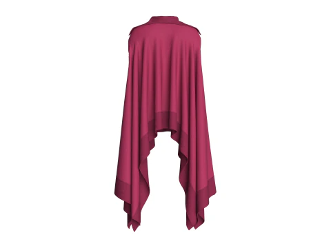 Girls Cape Dress V11 3D Model