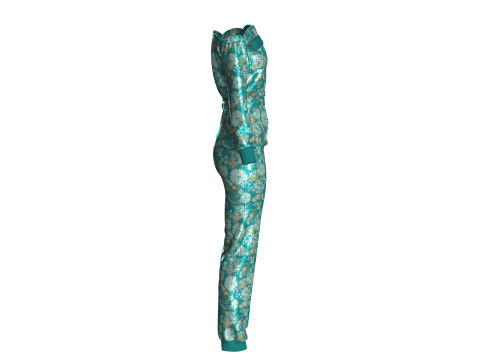 Girls Printed Jumpsuit V2 3D Model