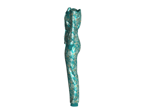 Girls Printed Jumpsuit V2 3D Model