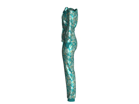 Girls Printed Jumpsuit V2 3D Model