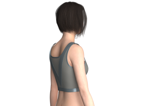 Girls Bralette Tops - Mesh Modello 3D