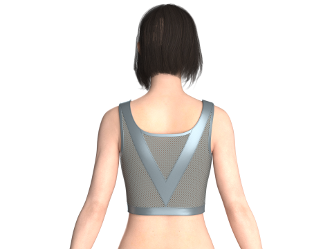 Girls Bralette Tops - Mesh Modello 3D